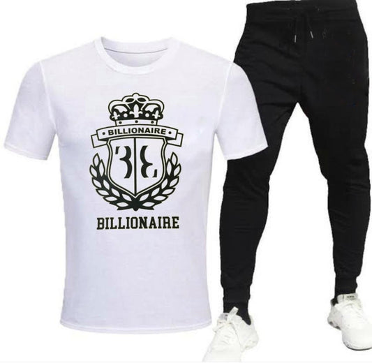 Premium Micro Men’s Tracksuit Billionaire Print – Comfortable Sportswear | Gym & Workout Suit - Extra Large, Black