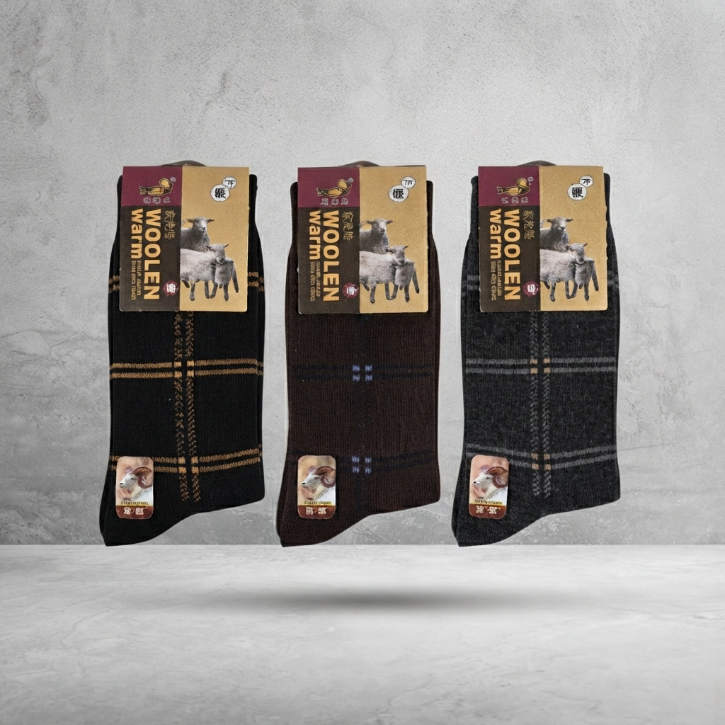 Cotton Woolen Warm Winter Socks - Apparel Product Designed For Winter Wear And Daily Comfort Routine - Pack of 12 Pairs (Multi-color)