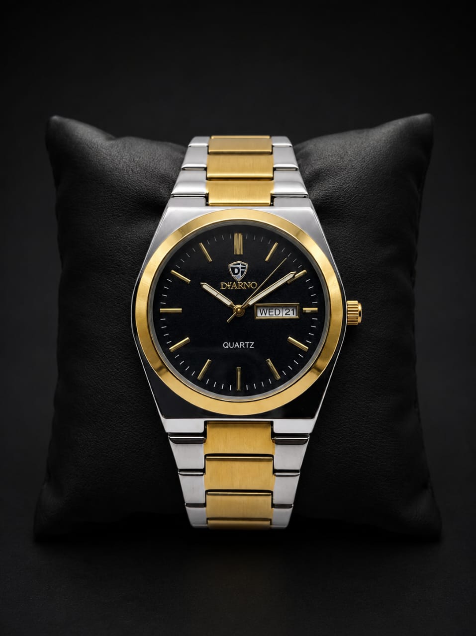 Dearno Premium Quartz Men's Watch Day And Date Display - Timepiece Designed For Wristwear And Daily Timekeeping Routine - Black