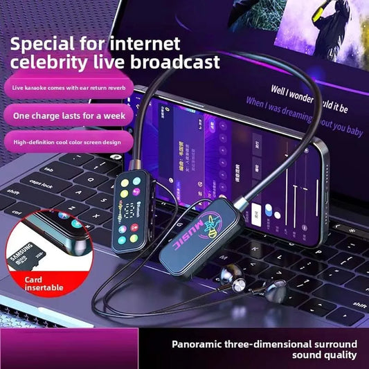 Mf Model YG17 Wireless Neckband Earphones With LED Display - Audio Device Designed For Sound Playback And Daily Listening Routine