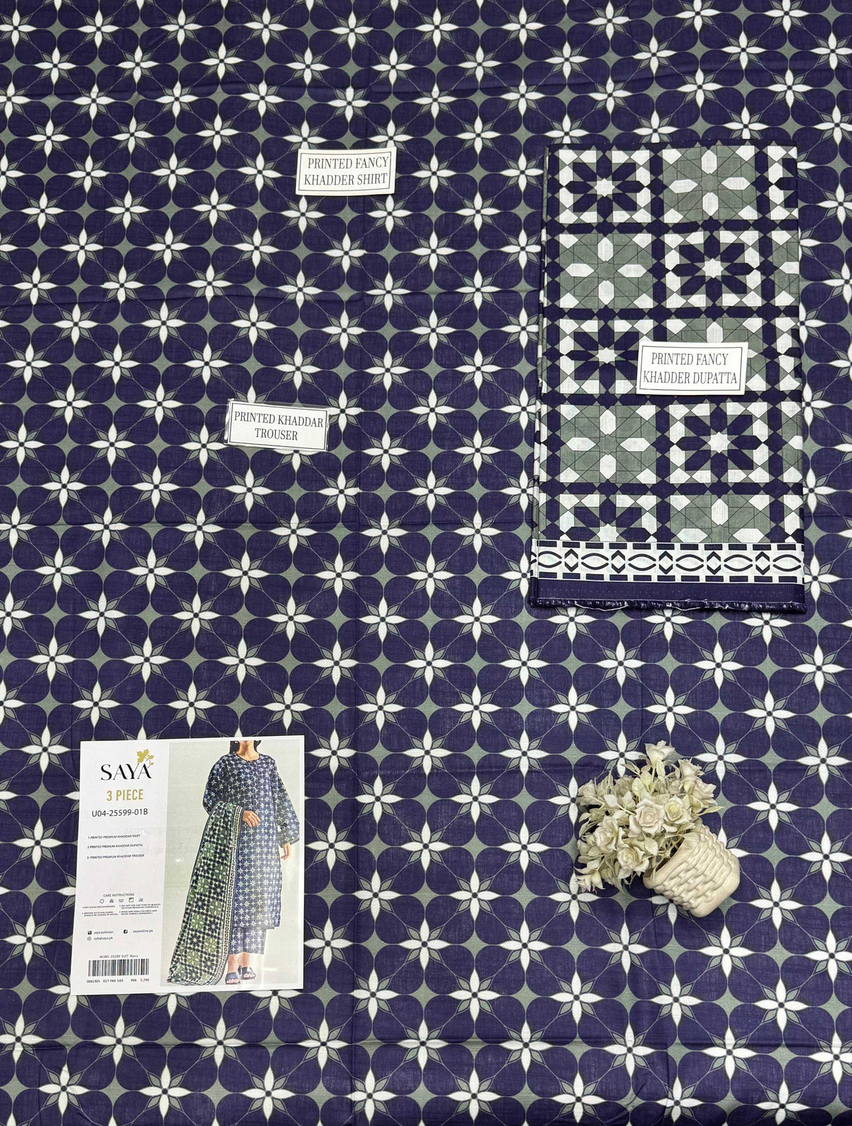 Saya Unstitched Printed Lawn 3 Piece - Clothing Accessory Designed For Wardrobe Enhancement And Daily Fashion Routine