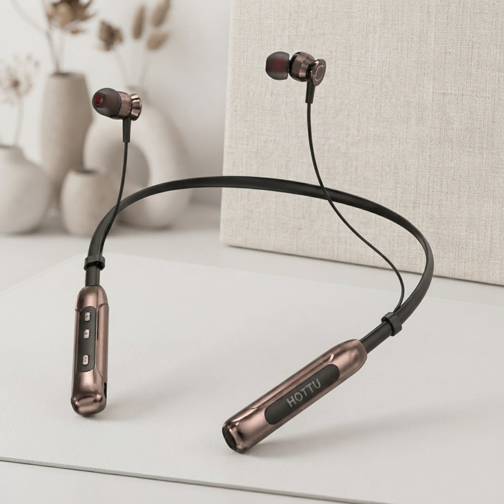 HOTTU NB12 Bass Xtreme Wireless Bluetooth Neckband - 70 Hours