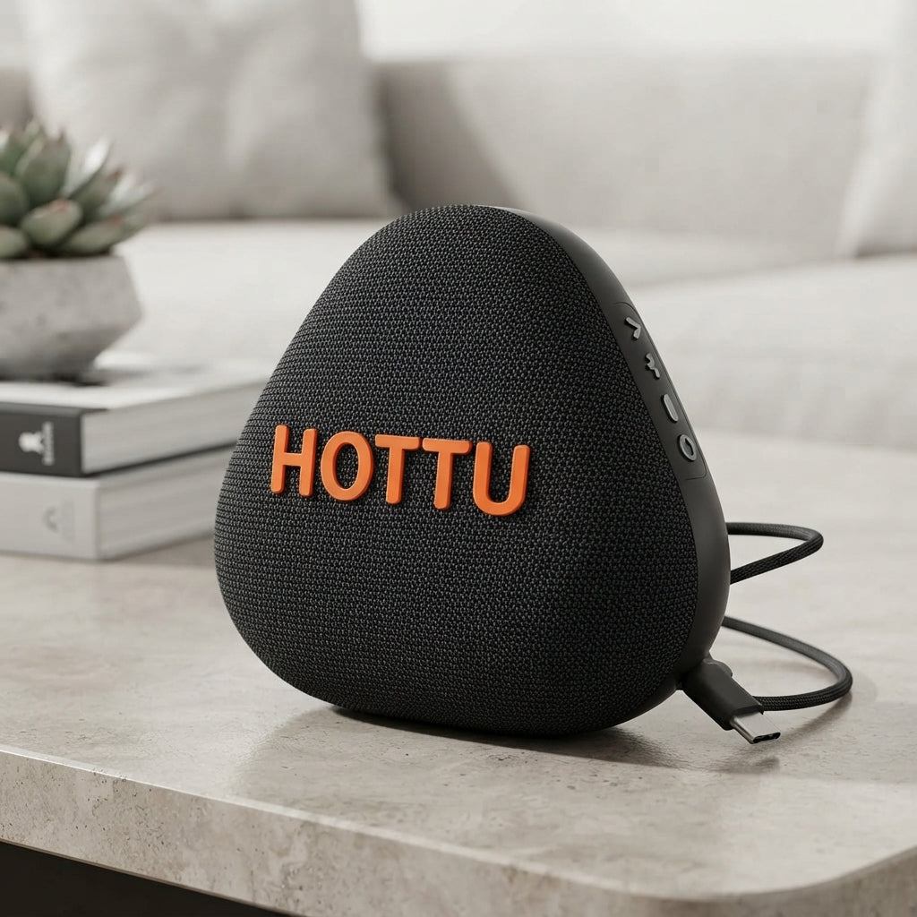 HOTTU BS03 Portable Bluetooth Speaker – RGB Lights, IPX6 Waterproof & 6 Hours Playtime