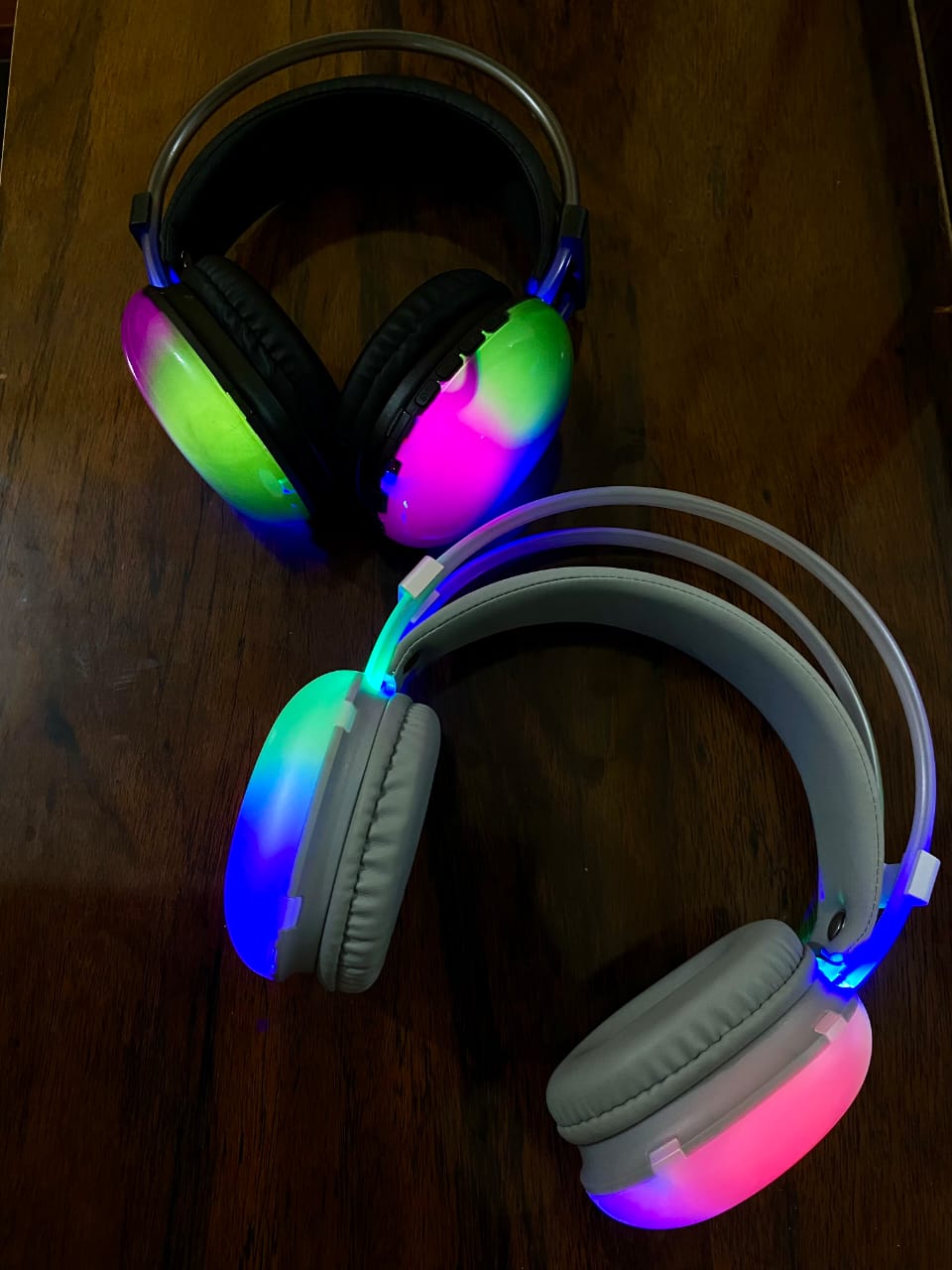 Glowing LED RGB Wireless Bluetooth Headphones | Random Color