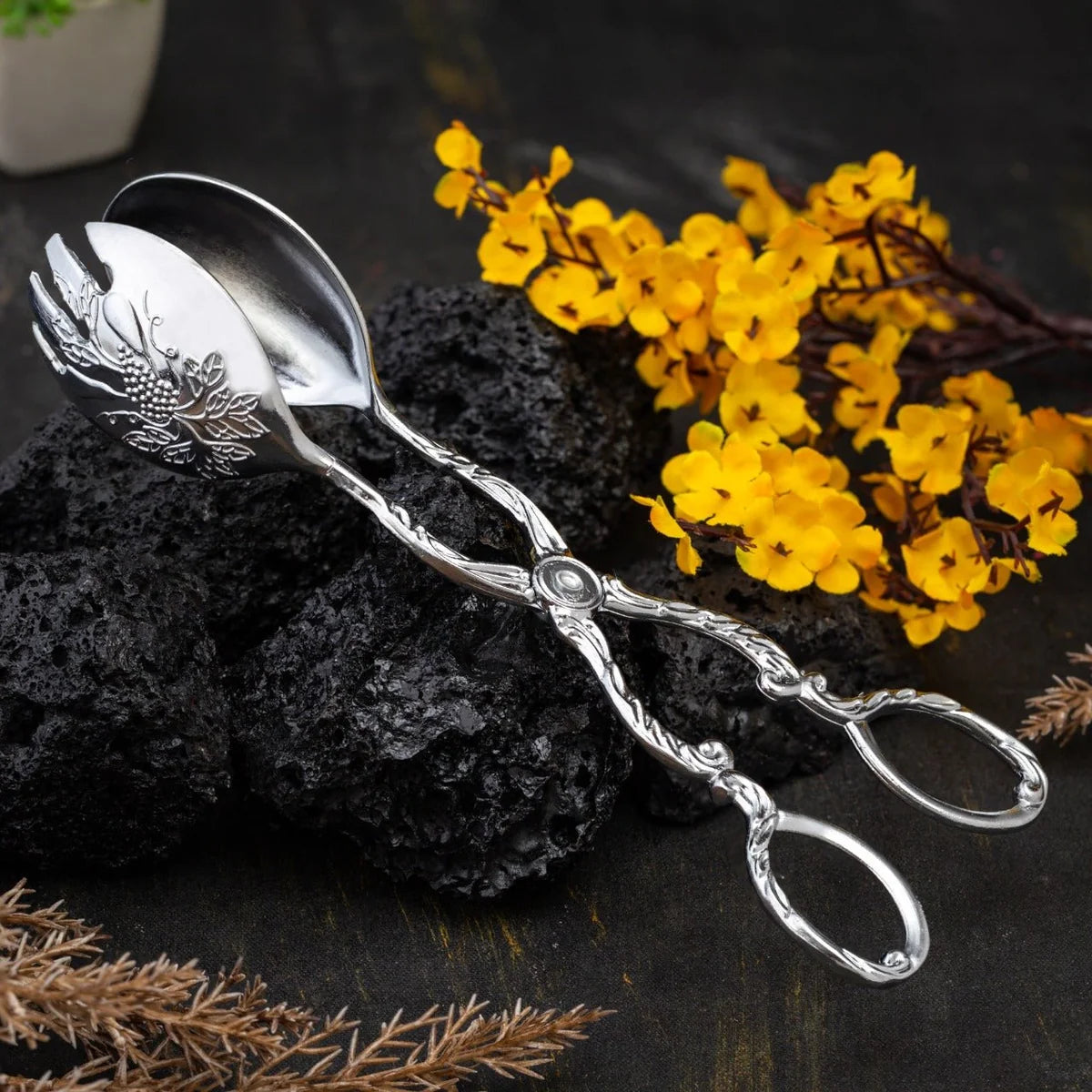 Elegant Stainless Steel Serving Tongs