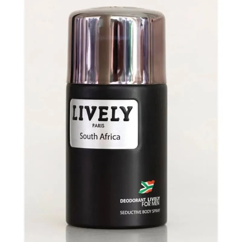 LIVELY - Paris South Africa Deodorant Body Spray for Men