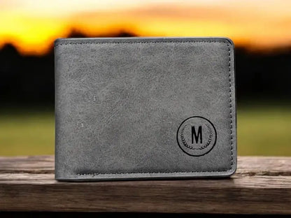 M Men's Premium Leather Wallet – Slim Bifold Card Holder & Cash Wallet | Deal Offer - Black
