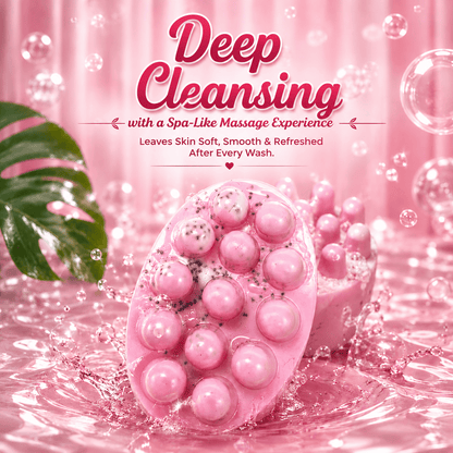 Instant Glow Massage Shower Soap – Textured Body Massage Soap for Deep Cleansing, Soft, Smooth & Refreshed Skin | Daily Body Care Soap for All Skin Types