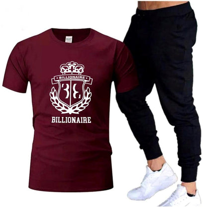 Premium Micro Men’s Tracksuit Billionaire Print – Comfortable Sportswear | Gym & Workout Suit - Extra Large, Black