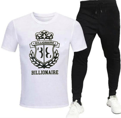 Premium Micro Men’s Tracksuit Billionaire Print – Comfortable Sportswear | Gym & Workout Suit - Extra Large, Black