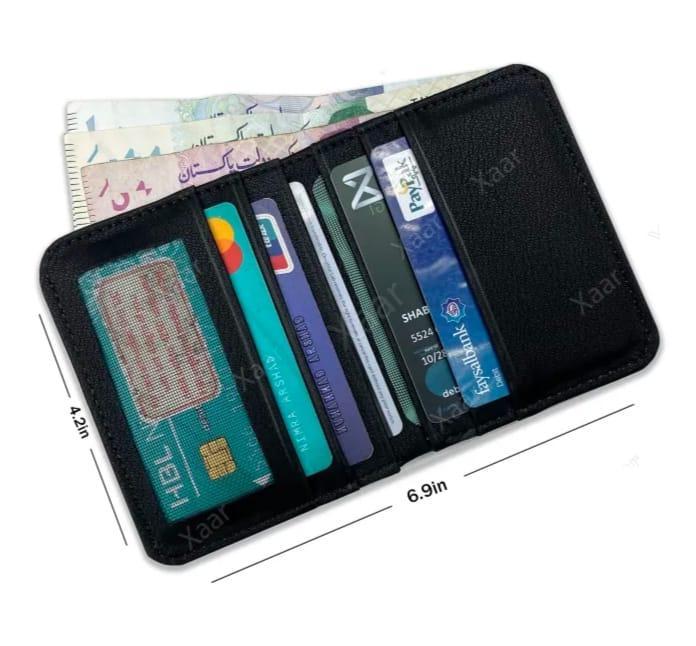 Men's Premium Leather Bi-Fold Wallet | Slim Card Holder with Cash Compartments | MultiColor - Black