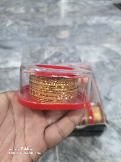 Royal Mughal Filigree Gold Plated Bangles for Women – Set of 2 Bangles Only | Traditional Bridal & Party Wear Jewelry - L