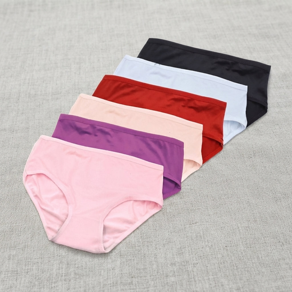 Pack Of 3 Girl Briefs Women's Panties Cotton Underwear - Apparel Product Designed For Wear And Daily Undergarment Routine (Random Color) - 2XL
