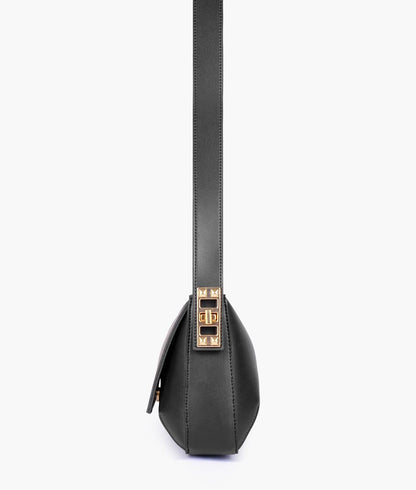 Elegant Flap Shoulder Purse - Black