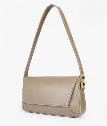Elegant Flap Shoulder Purse - Black