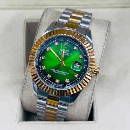 Rolex Oyster Perpetual Datejust - Luxury Watch Designed For Time Display And Daily Timekeeping Routine - Green Dial