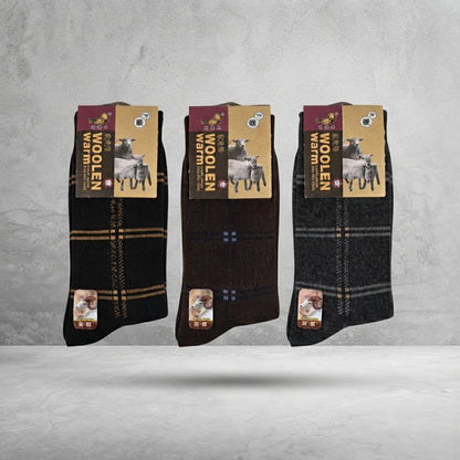 Cotton Woolen Warm Winter Socks - Apparel Product Designed For Winter Wear And Daily Comfort Routine - Pack of 12 Pairs (Multi-color)