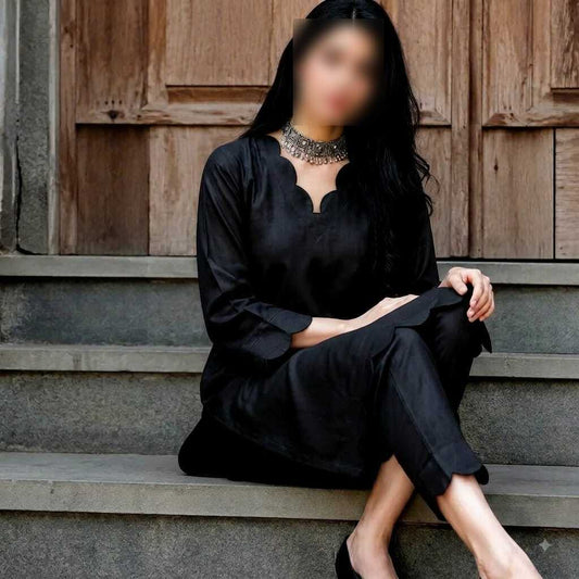 Unstitched 2 Piece Cotton Silk Suit - Apparel Product Designed For Outfit Purpose And Daily Styling Routine - Black