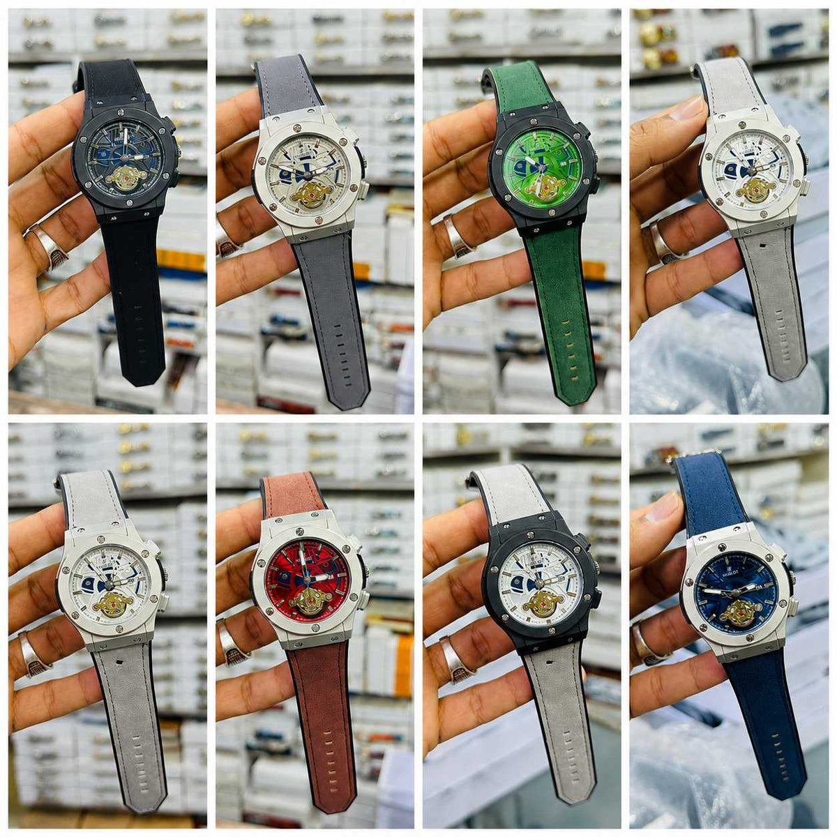 Luxury Automatic Mechanical Watch With Skeleton Dial Premium Quality 3ATM Water-Resistant 44mm Diameter Comfortable Leather Strap For Every Occasion - Black Strap