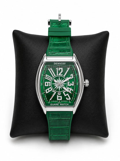 Denvosi Quartz Watch Model 6177 - Wristwatch Accessory Designed For Time Tracking And Daily Styling Routine - green