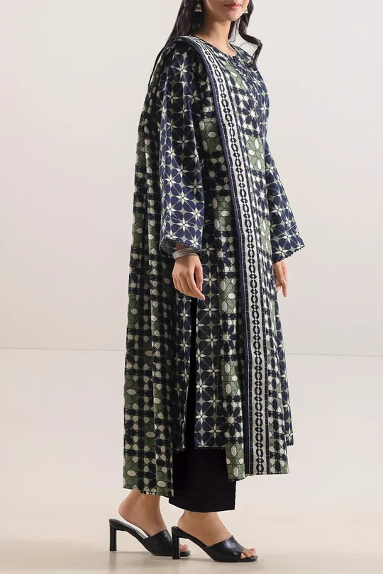 Saya Unstitched Printed Lawn 3 Piece - Clothing Accessory Designed For Wardrobe Enhancement And Daily Fashion Routine