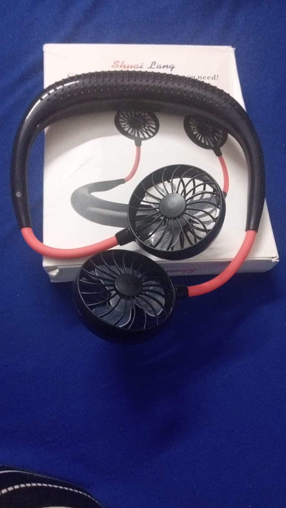 360° Adjustment USB Portable Hands-Free Neck Fan (Random color)