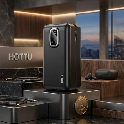 Hottu ht49 Power Stack 50000mAh 22.5w Fast Charging Bank with Built-in Cables