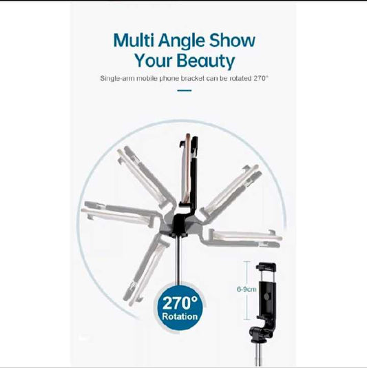 Adjustable Selfie Stick with Tripod Stand & Wireless Bluetooth Remote