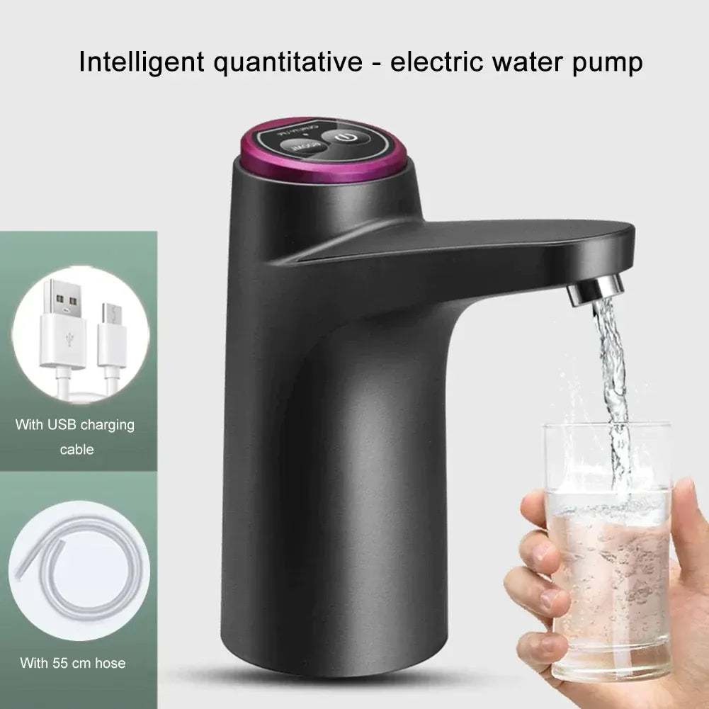 Touch Intelligent Electric Water Pump – Rechargeable Automatic Dispenser For Bottled Water With One -Touch Operation (Random Color)