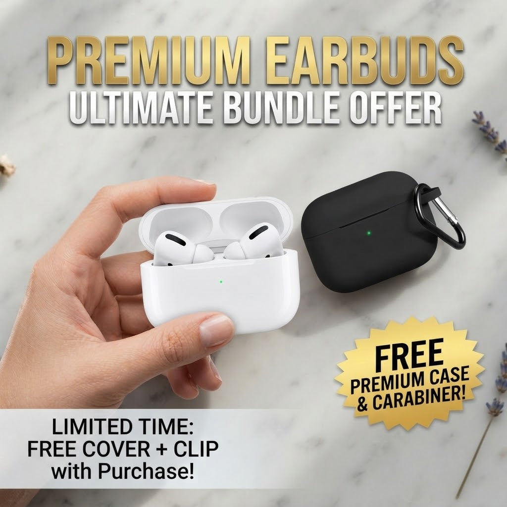 Pro 2 Wireless Earbuds with Protective Silicon Cover & Keychain Clip