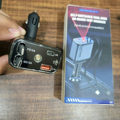 5 in 1 Self-Contained Dual-Wire On-Board Car Fast Charger