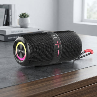 HOTTU BS02 Bluetooth Speaker – IPX5 Waterproof, RGB Light & Powerful Bass