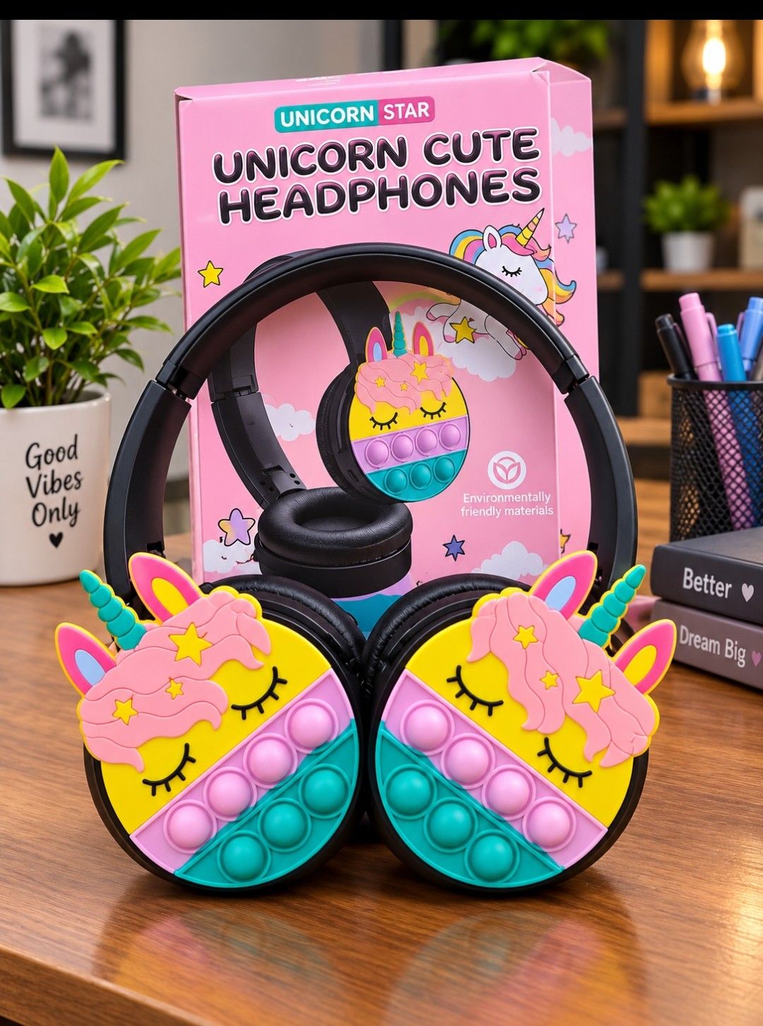 Unicorn Cute Pop-It Headphones | Random Color