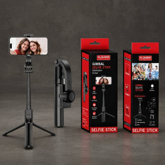 PLOKAMA P66 Gimbal Selfie Stick Three In One Stabilizer And Tripod Stand