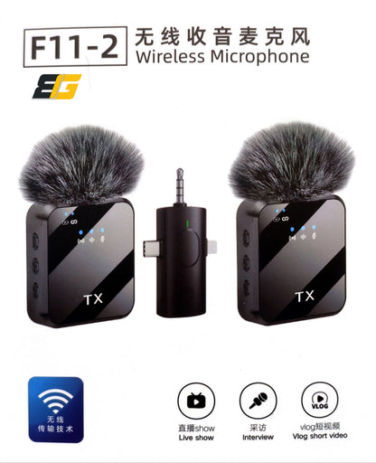 F11-2 Wireless Collar Microphone 3-in-1 System