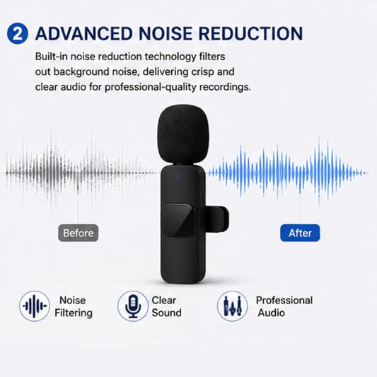 K8 Wireless Lavalier Microphone Type C Audio Recording Device