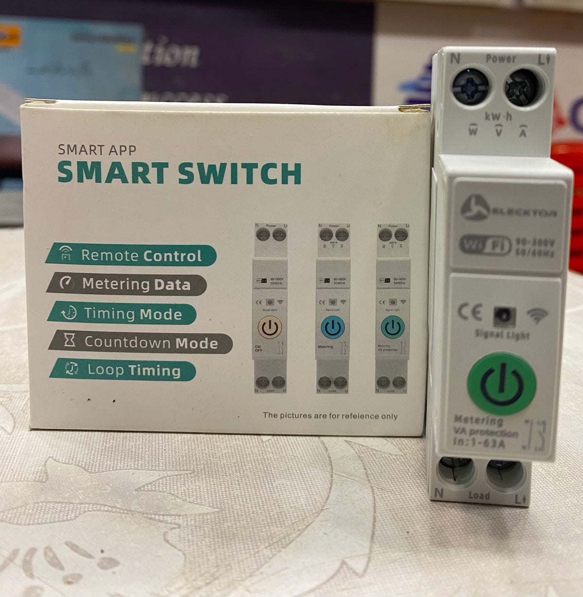 Smart Wi-Fi Circuit Breaker (1A–63A) – Remote Power Switch with Real-Time Energy Metering