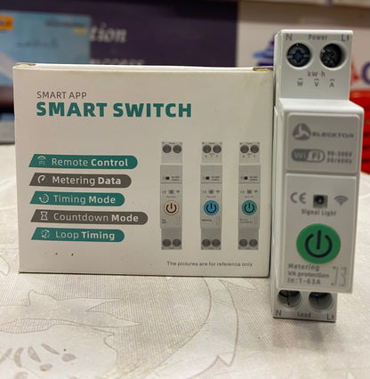 Smart Wi-Fi Circuit Breaker (1A–63A) – Remote Power Switch with Real-Time Energy Metering