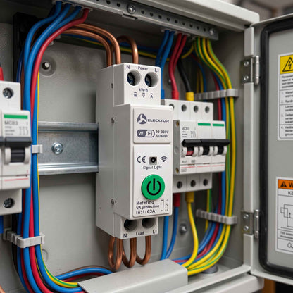 Smart Wi-Fi Circuit Breaker (1A–63A) – Remote Power Switch with Real-Time Energy Metering