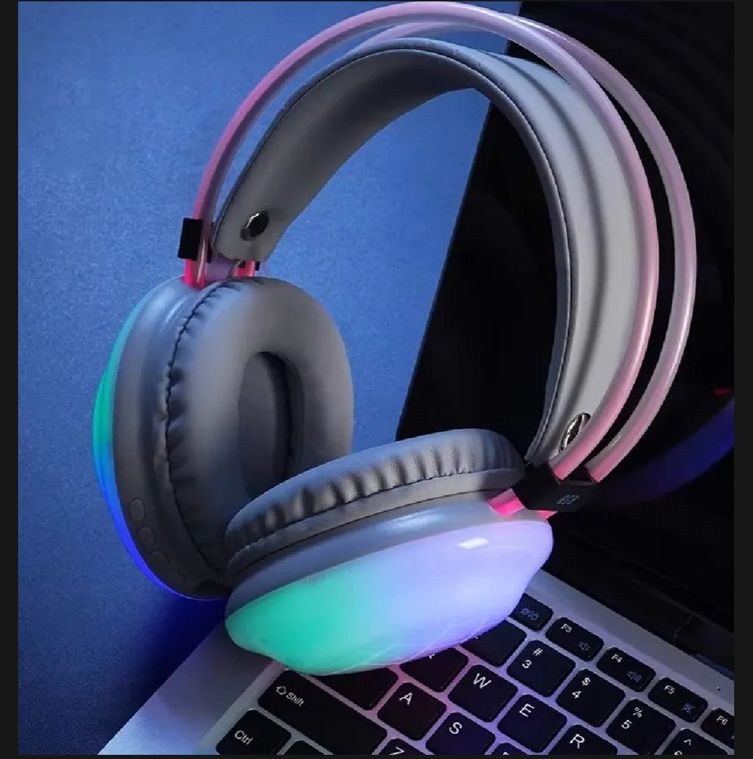 Glowing LED RGB Wireless Bluetooth Headphones | Random Color