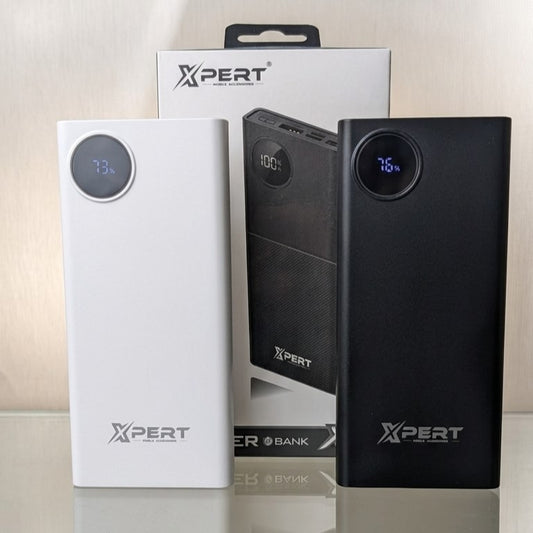 Xpert Power Bank With LED Digital Display 20000 mAh Portable Charger - Black