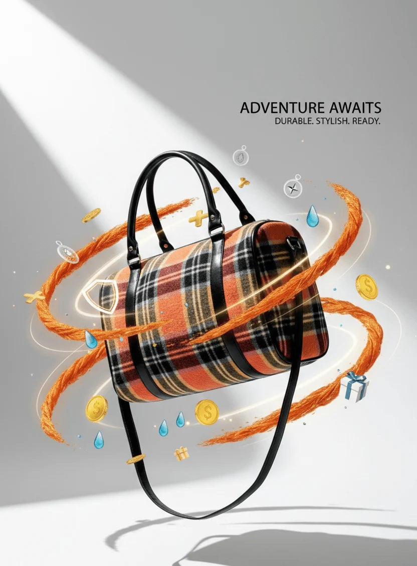 Autumn Plaid Fabric Handbag