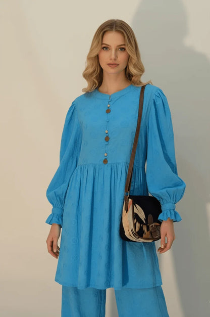 Azure Textured Co-Ord Set