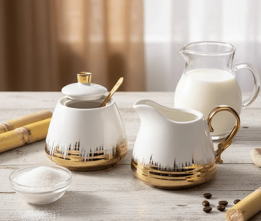 Ceramic Sugar & Milk Pot Set