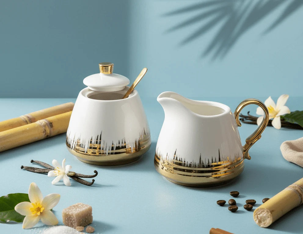 Ceramic Sugar & Milk Pot Set