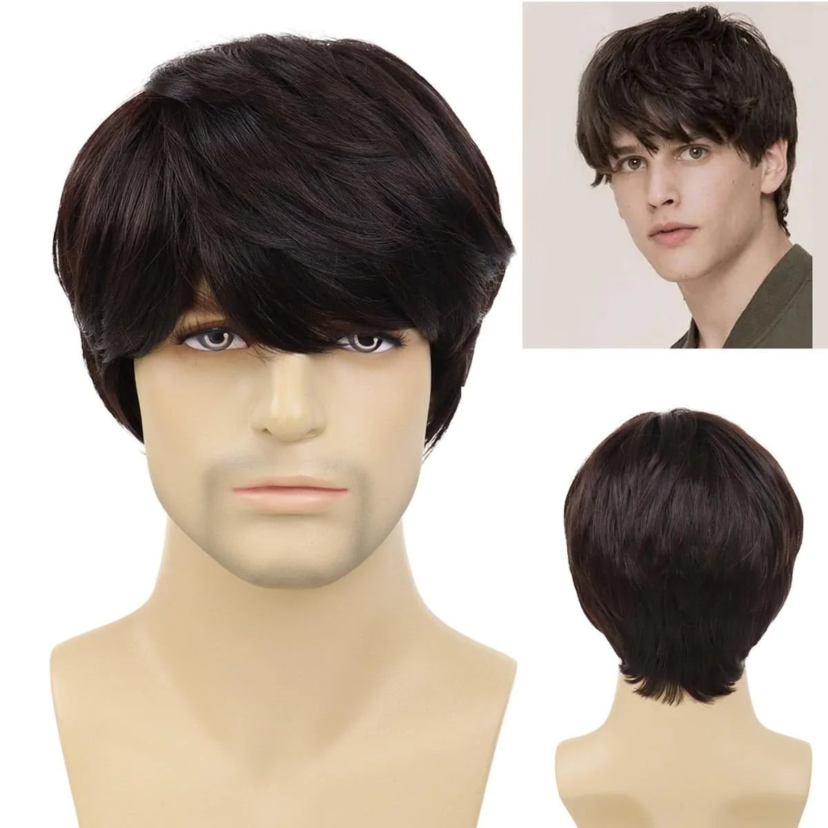 Classic Short Layered Men’s Wig