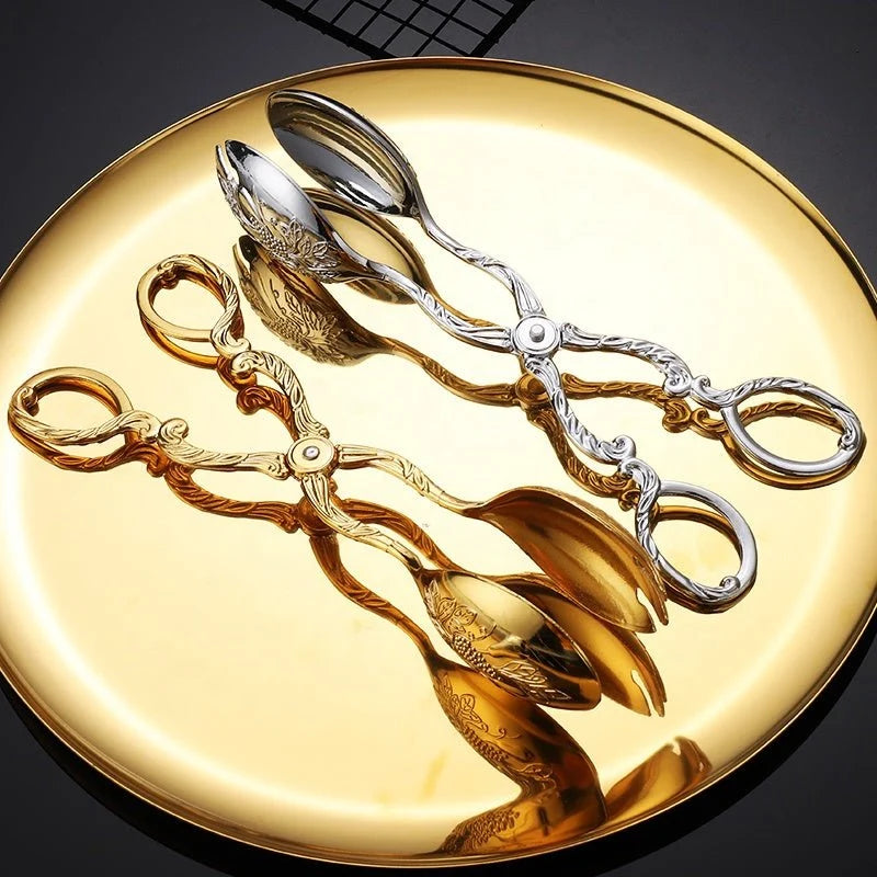 Elegant Stainless Steel Serving Tongs