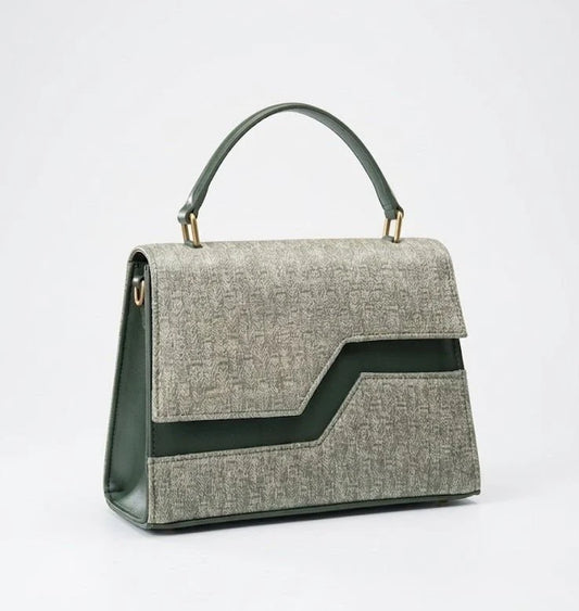 Elegant Textured Flap Handbag for Women