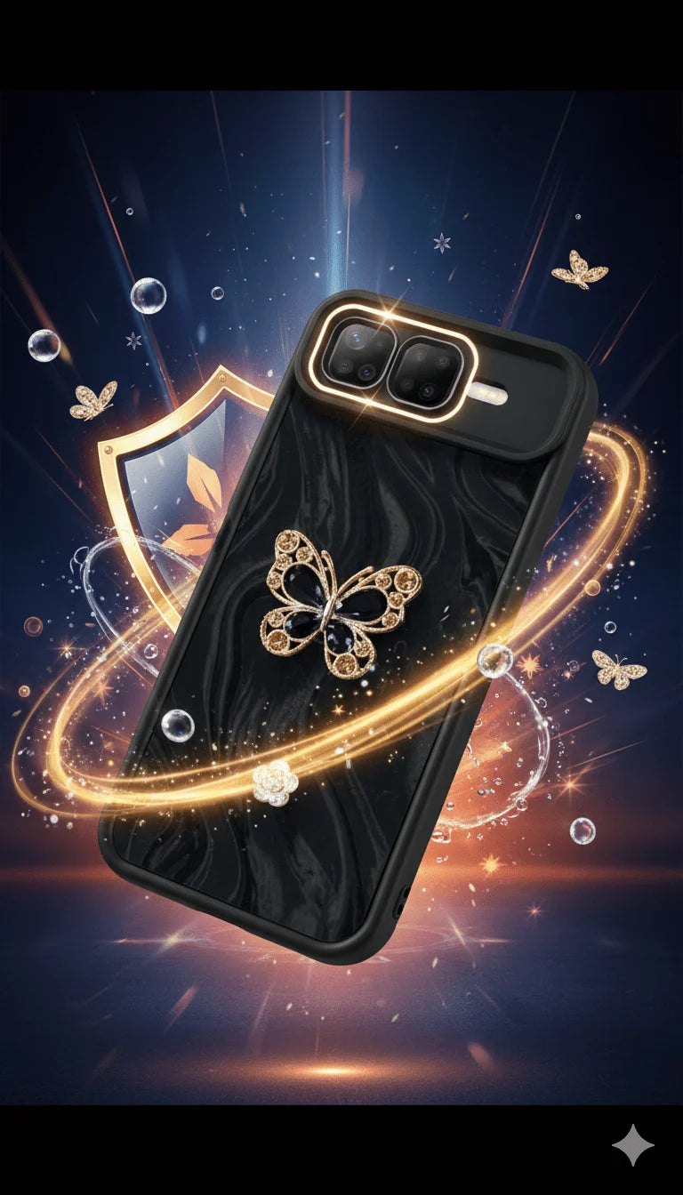 ElegantGlow Butterfly Back Case