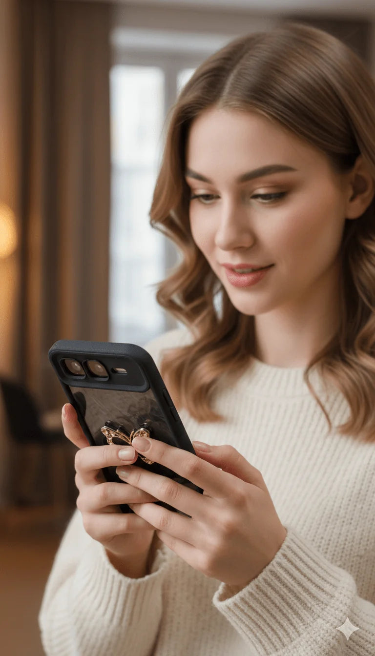 ElegantGlow Butterfly Back Case
